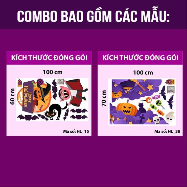 DECAL TRANG TRÍ HALLOWEEN COMBO SỐ 6