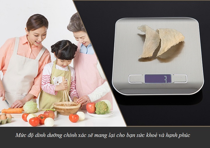 Cân điện tử nhà bếp cao cấp model DH-2012 (Tải trọng 5kg,10kg dùng để làm bánh, cân thực phẩm độ chính xác cao -Tặng miếng thép đa năng 11in1 )