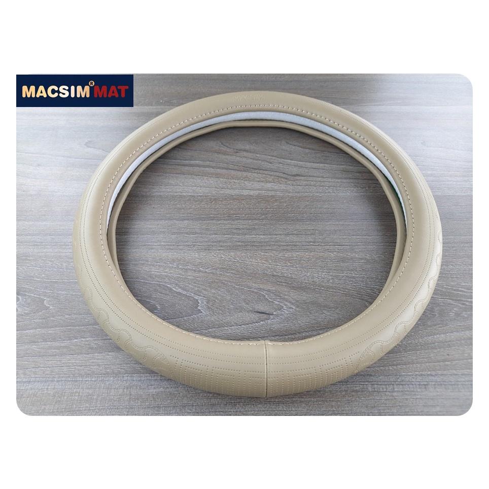 Bọc vô lăng cao cấp Macsim mã L620- Khâu tay 100% size M màu be