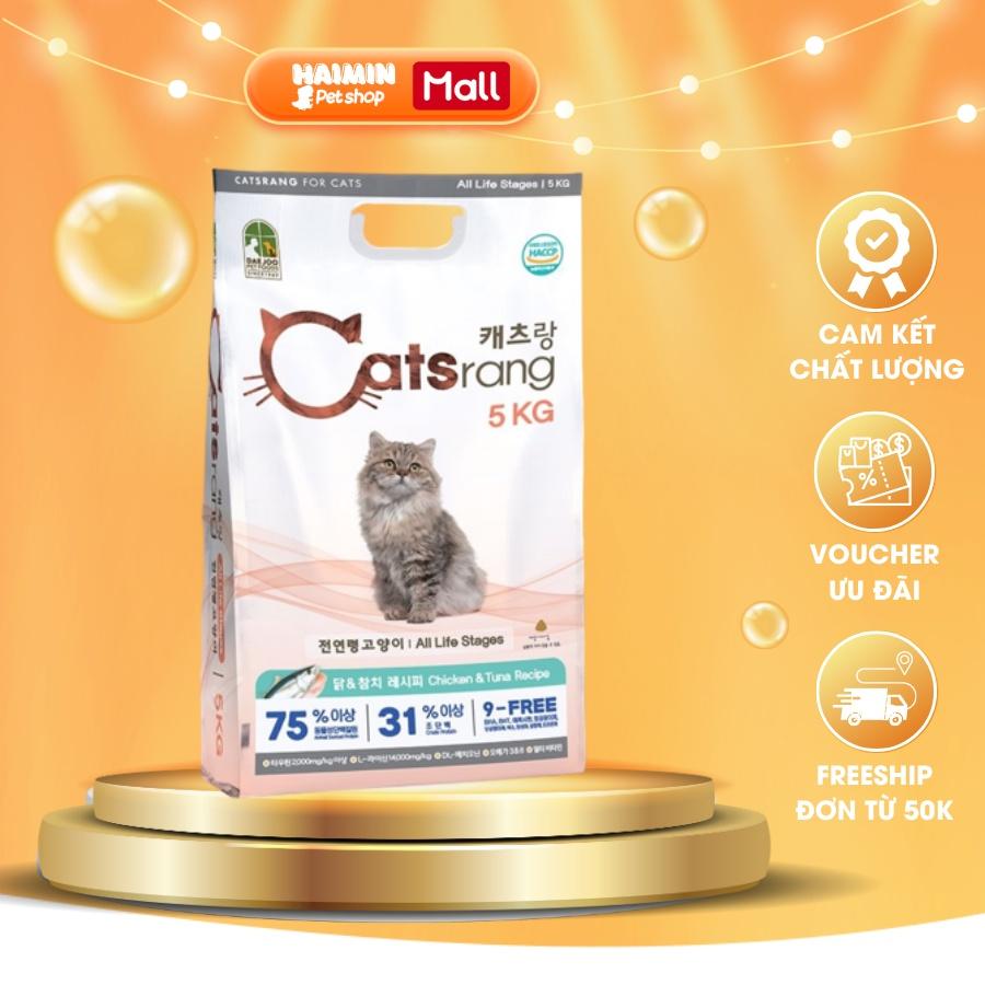 Hạt Cho Mèo Catsrang Hàn Quốc Hương Vị Thơm Ngon (Gói 5kg) Phù Hợp Cho Mèo Mọi Lứa Tuổi - Haimin Petshop