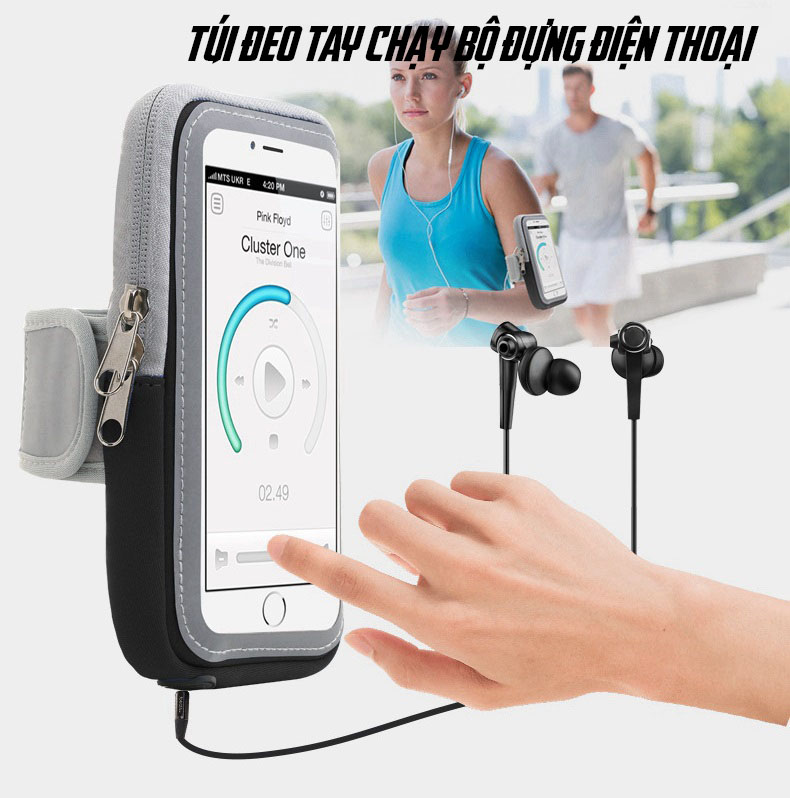 Túi Đeo Tay Chạy Bộ Chống Thấm Nước, Đựng Điện Thoại 6 - 7 inch Màn Hình Cảm Ứng Cao Cấp- Hàng Nhập Khẩu