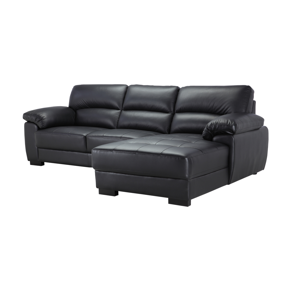 Ghế Sofa Góc L/Trái, Ghế Sofa MORETTO Màu Đen Index Living Mall Nhập Khẩu Thái Lan