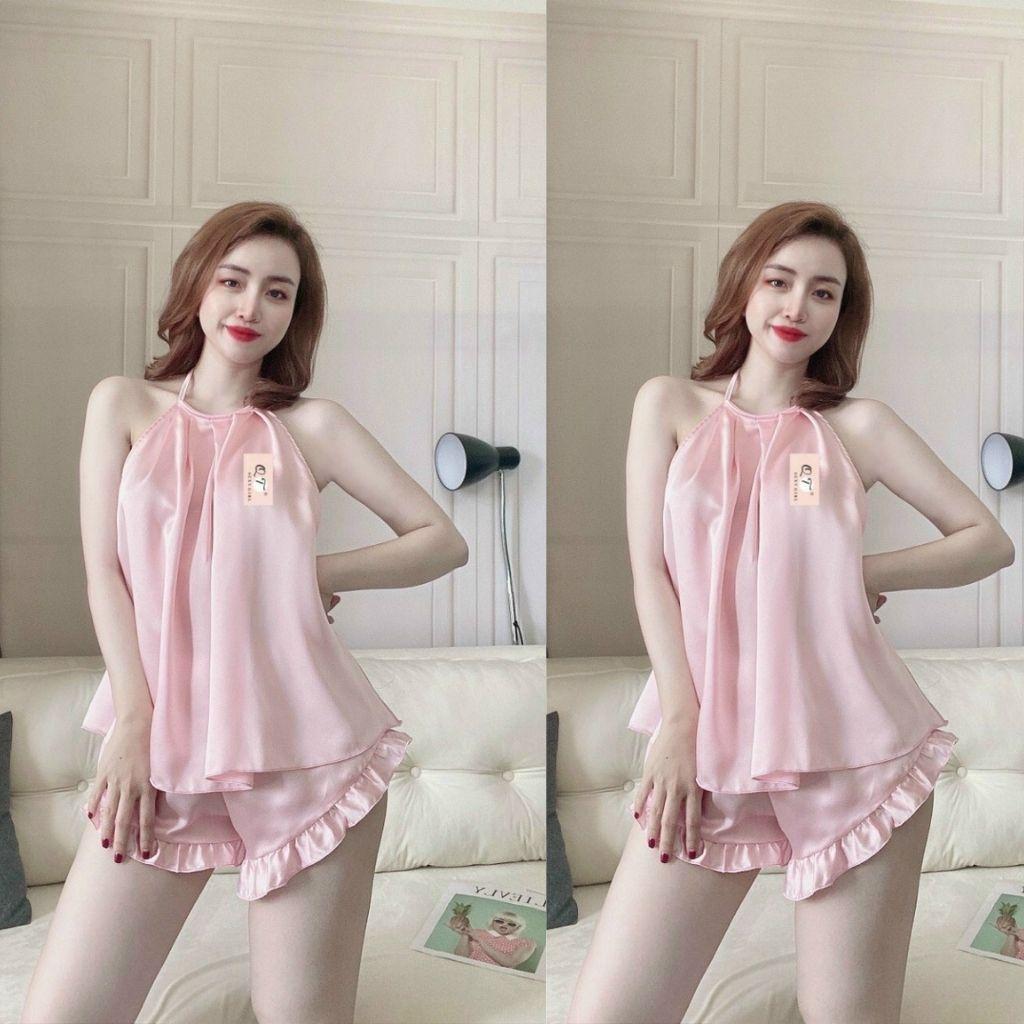 Đồ ngủ sexy lụa Satin mềm mại xinh xắn &lt; 63kg