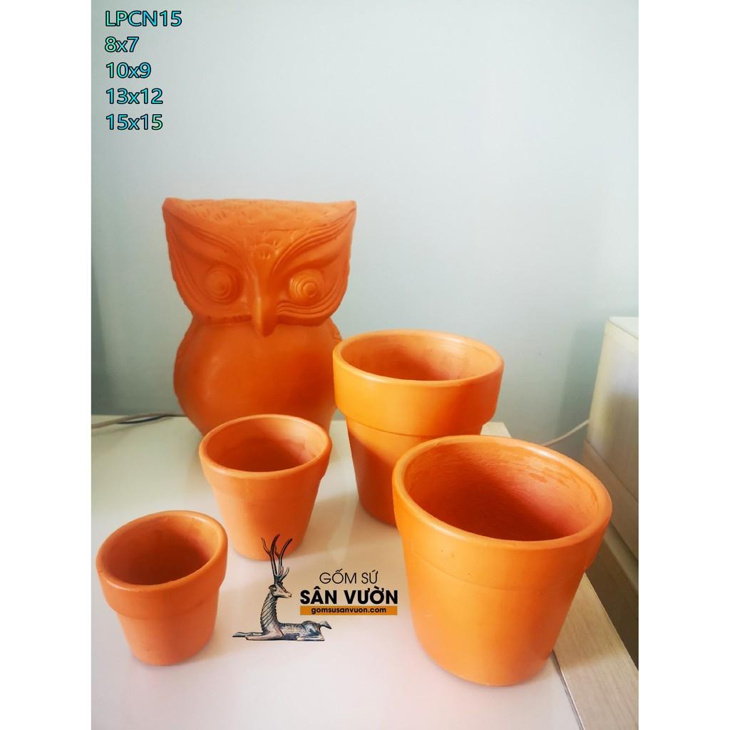 Chậu gốm trồng cây kiểu LY GỜ size 5cm - gốm đất nung chất lượng cao Bình Dương