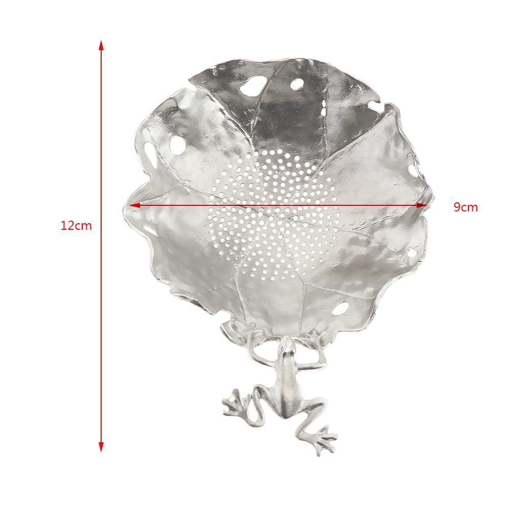 2 Pieces Pure Tin Tea Filter Strainer Leaf Shaped Kungfu Tea Set Accessory