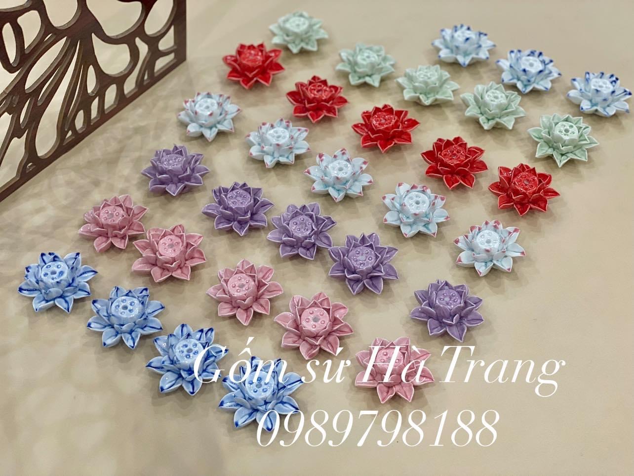 Bông sen sứ Bát Tràng cao cấp