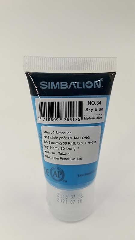 Màu Vẽ Simbalion Acrylic 30ml NAC30 - 34 - Xanh Da Trời