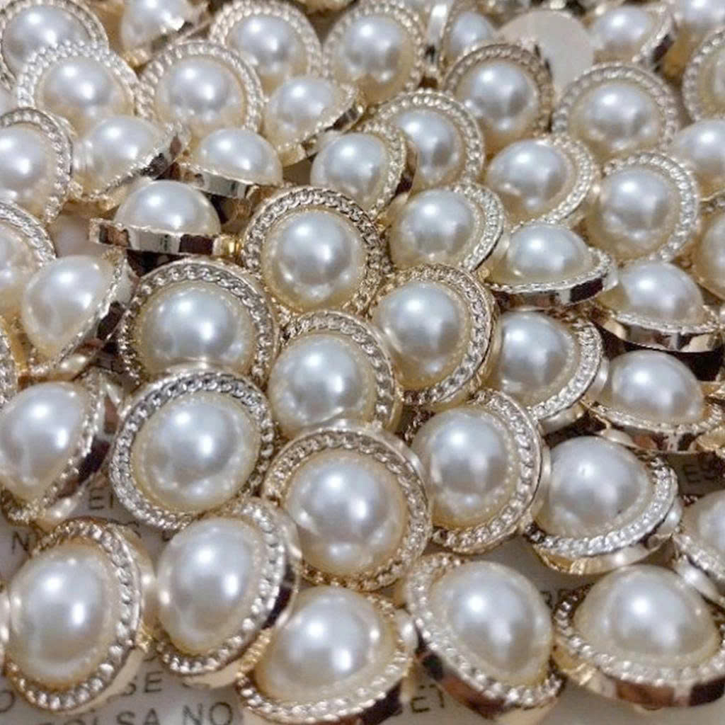 Cúc áo ngọc Sét 10 nút cườm ngọc nhựa nhiều size dùng trong may mặc trang trí váy áo