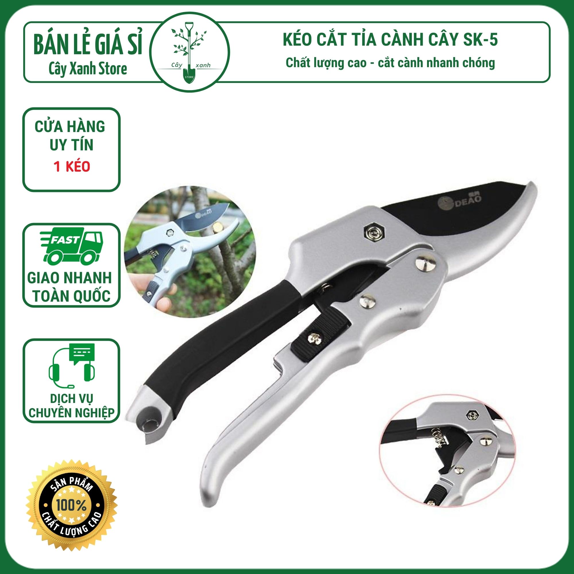 Kéo Cắt Tỉa Cành Cây, Kìm Tỉa Cây Cao Cấp, Cắt Tỉa Bonsai