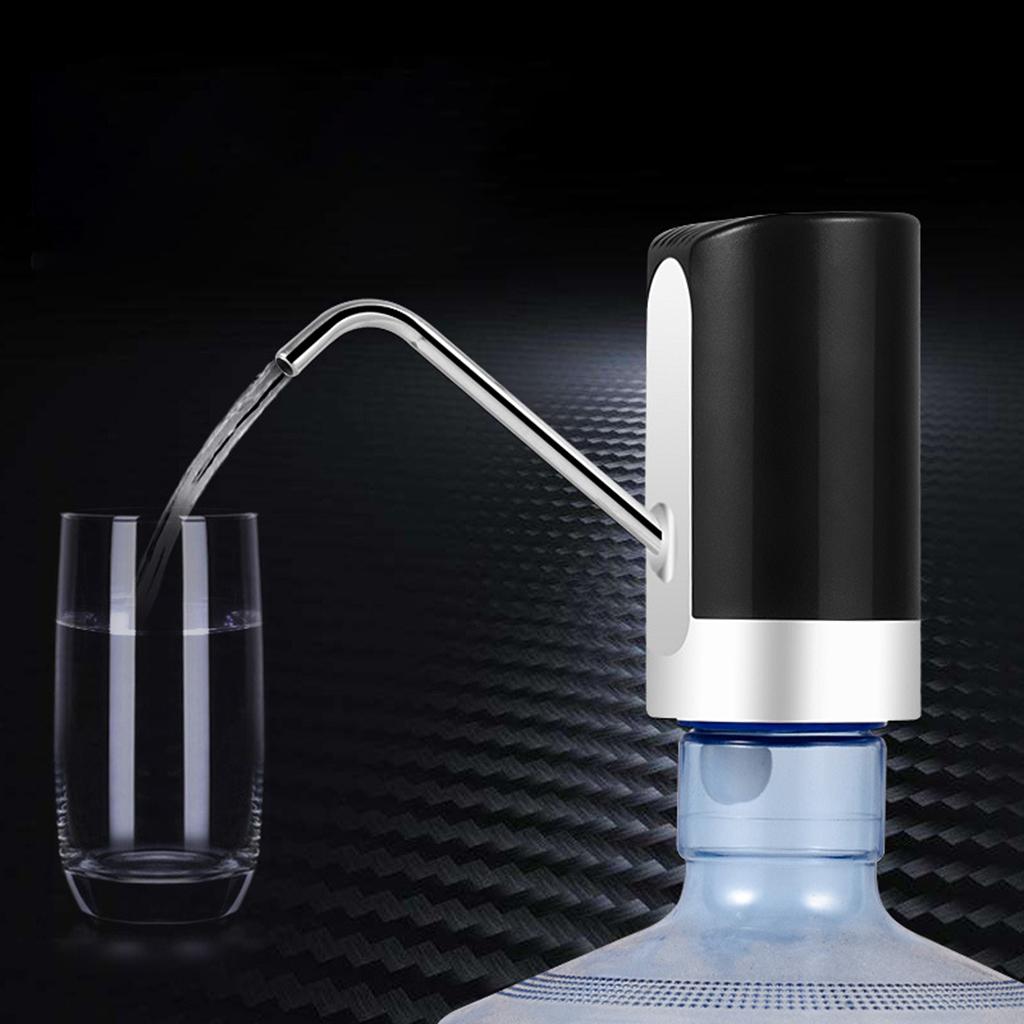 Household Electric Automatic Water Bottle Pump Dispenser Rechargeable Black