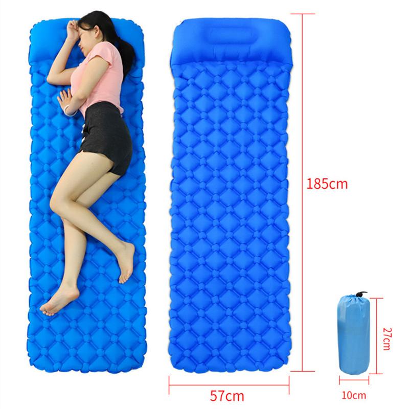 Di Động Cắm Trại Thảm Đệm Bơm Hơi Đệm Gối Chống Nước Kim Cương Khi Đi Cắm Trại Ngủ Thảm Đệm Không Khí