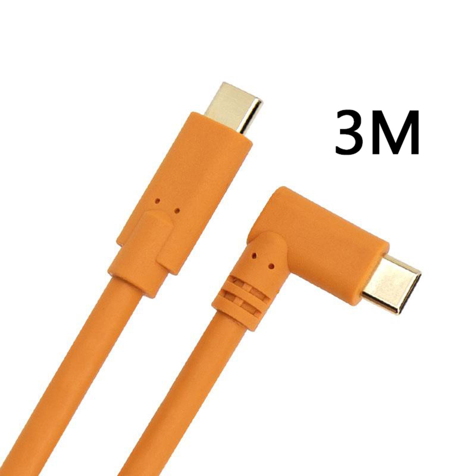 Premium 3m/5m Type C to Type-C 90° Angle Converter VR Headset Data Transfer Fast Charging for  Quest 2