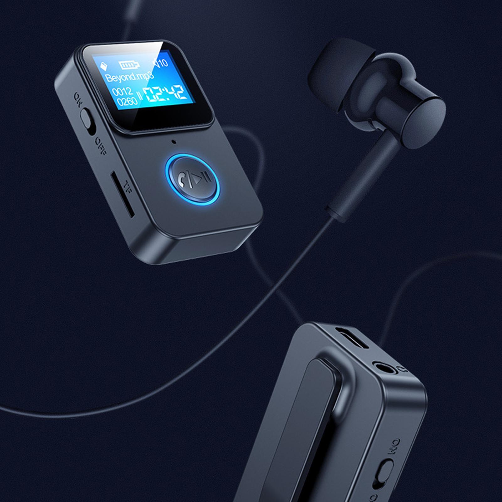 Bluetooth 5.0 Adapter 3.5mm AUX Low Latency Stereo Audio Receiver Headphones
