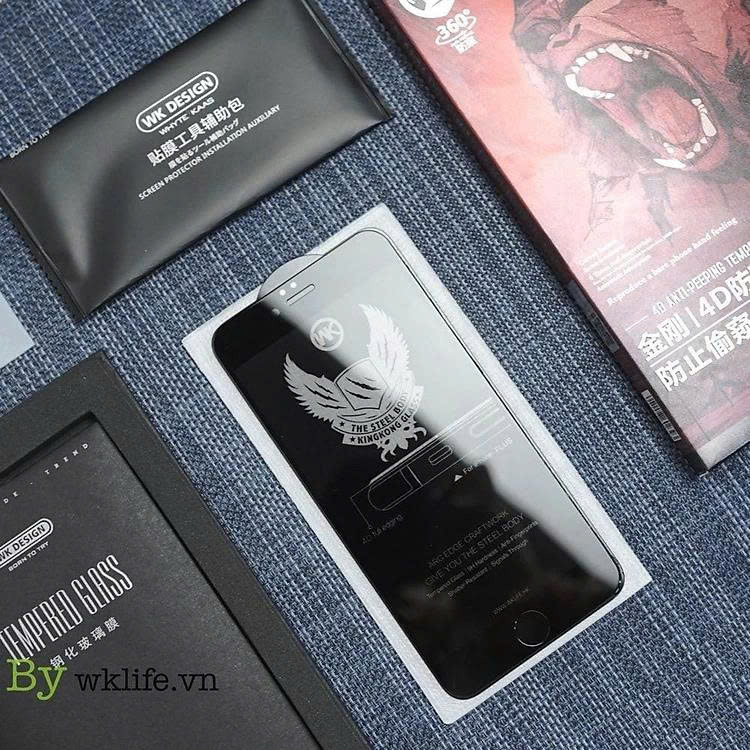 Kính Cường Lực Chống Nhìn Trộm WK KingKong Full Màn Hình Cho iPhone 17 Pro Max / 17Pro / 17 / 17Air – Full Hộp - Chính Hãng, 9H Siêu Cứng, Bảo Vệ Riêng Tư Hiệu Quả - Hàng Nhập Khẩu