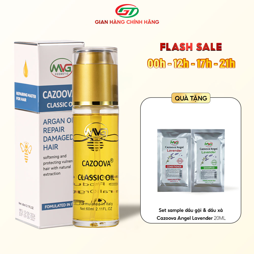 Dầu dưỡng tóc, cấp ẩm, chống oxi hoá, phục hồi hư tổn·Cazoova classic 60ml