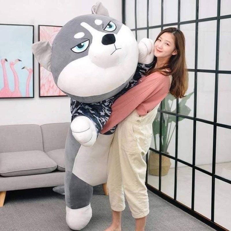 Gấu Bông Chó Husky Mặt Ngáo Nhồi Bông Hàng Cao Cấp***Gấu Bông Siêu cute.gaubong