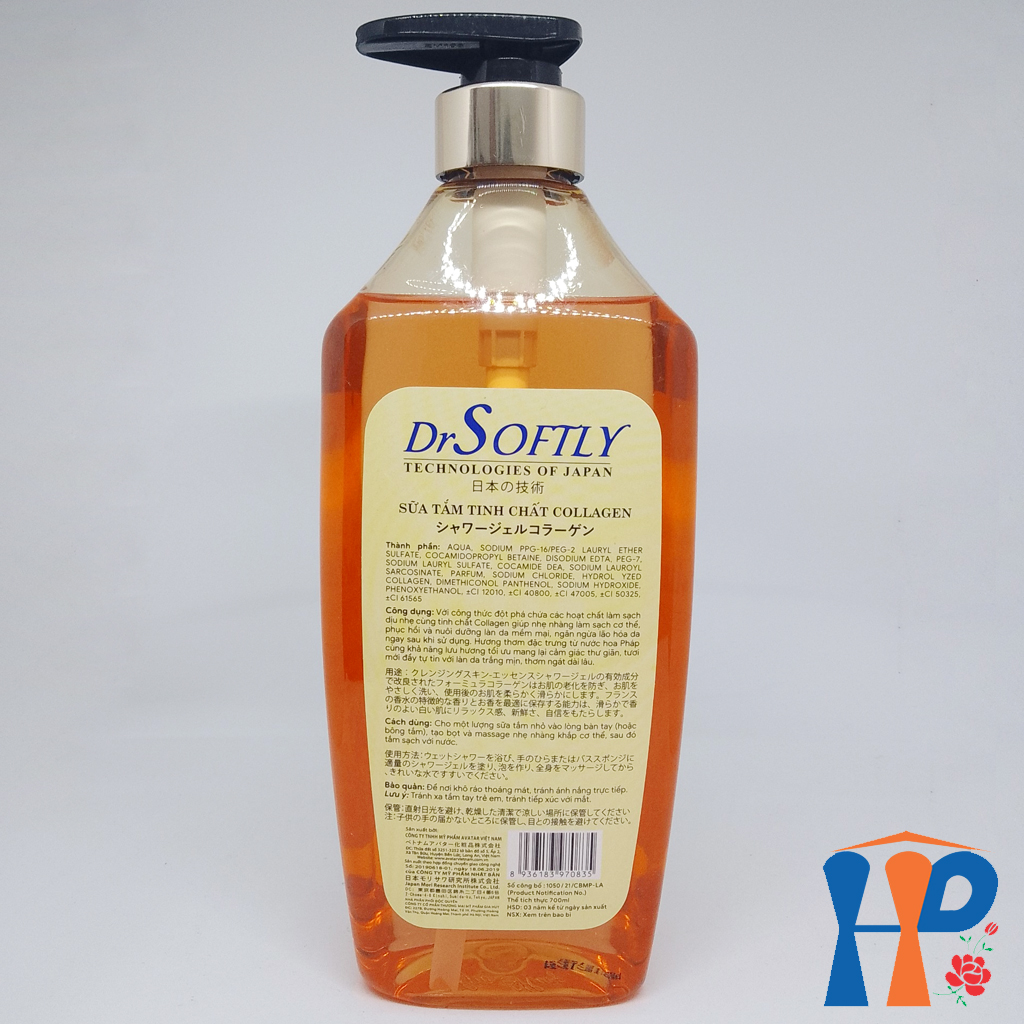 Sữa tắm tinh chất Collagen hương nước hoa Pháp - DrSoftly Bienvenue Perfume Shower Gel