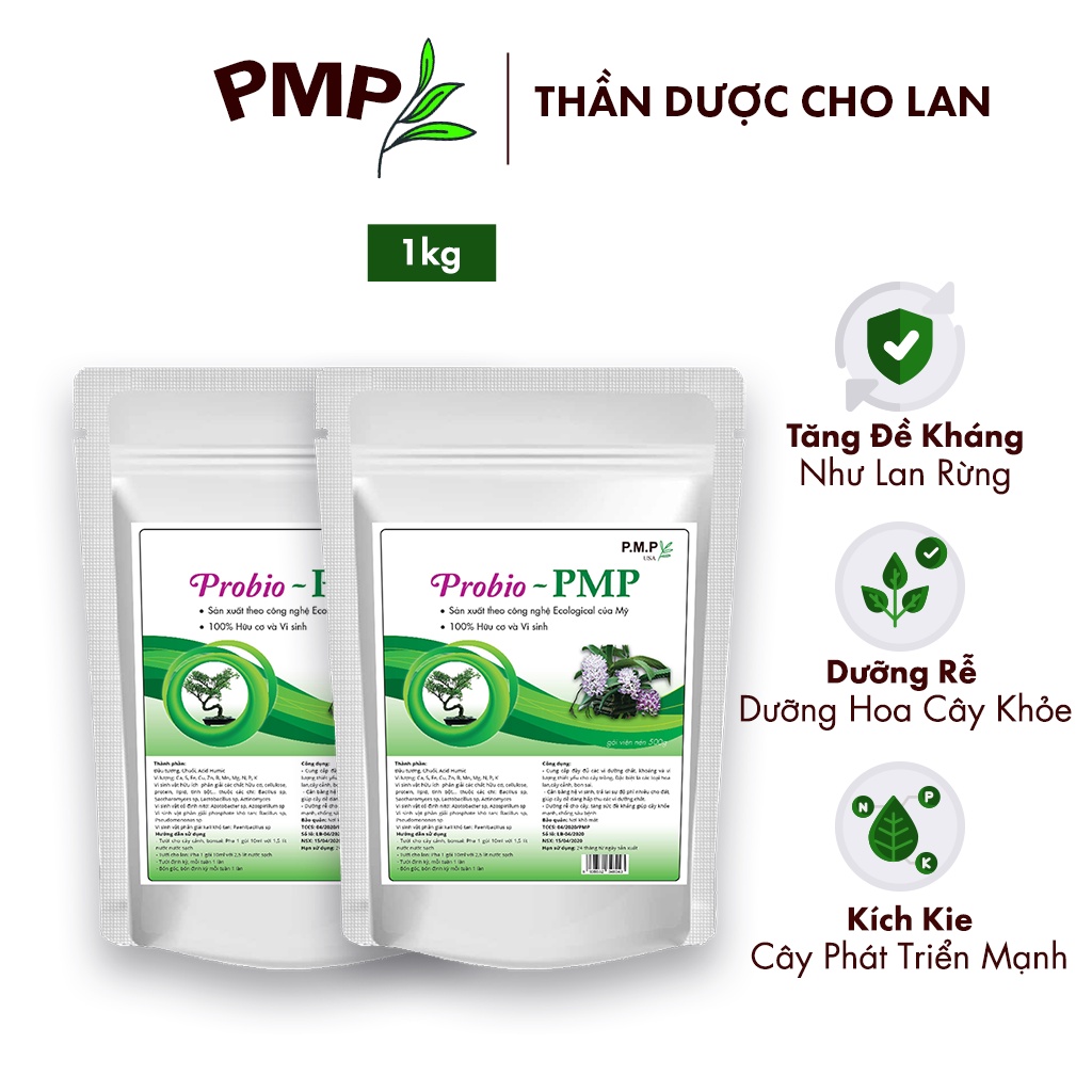 Phân Vi Sinh Probio PMP Phân Tan Chậm Bón Cho Lan, Cây Cảnh, Bon Sai (2 Túi x 500g)