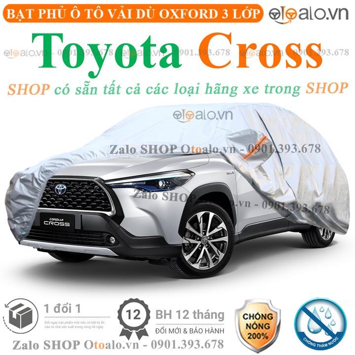 Bạt che phủ xe ô tô Toyota Cross 3 lớp cao cấp