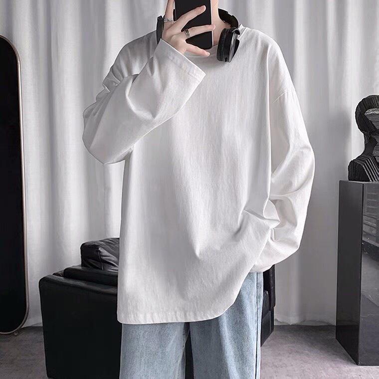 Áo thun Trơn 7 màu cơ bản dể phối đồ dài tay form rộng Áo phông nhiều màu unisex đơn giản mặc phối bên trong siêu chất