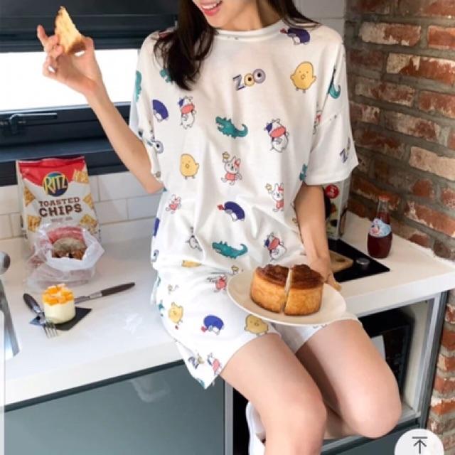 Bộ quần áo in hình kute 3màu