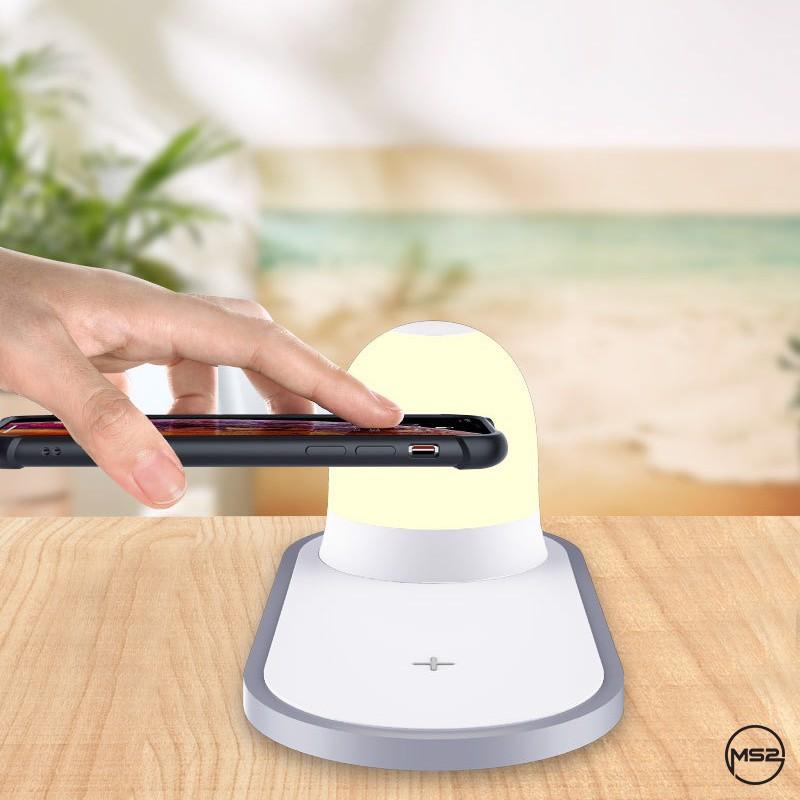 ĐÈN NGỦ TÍCH HỢP SẠC NHANH KHÔNG DÂY SMARTLIGHT - W34 SkyLife