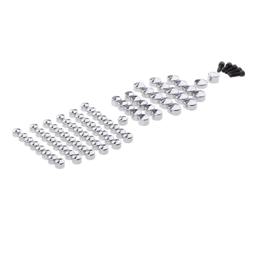 Chrome Bolts Toppers Caps Set For Harley Softail FL FLS FX FXS 2007-2013