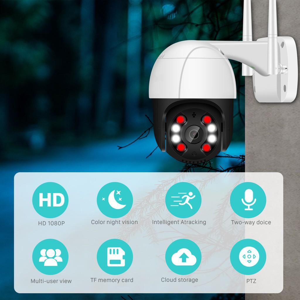 Camera wifi ngoài trời FHD1080p, xoay 360 độ tích hợp báo động,tự theo dõi khi phát hiện chuyển động