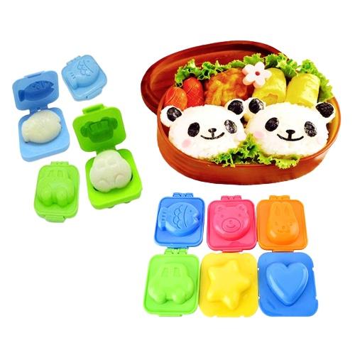 Bộ 6 Khuôn cơm bento - Khuôn tạo hình cơm trứng bánh cho bé ăn dặm kiểu nhật