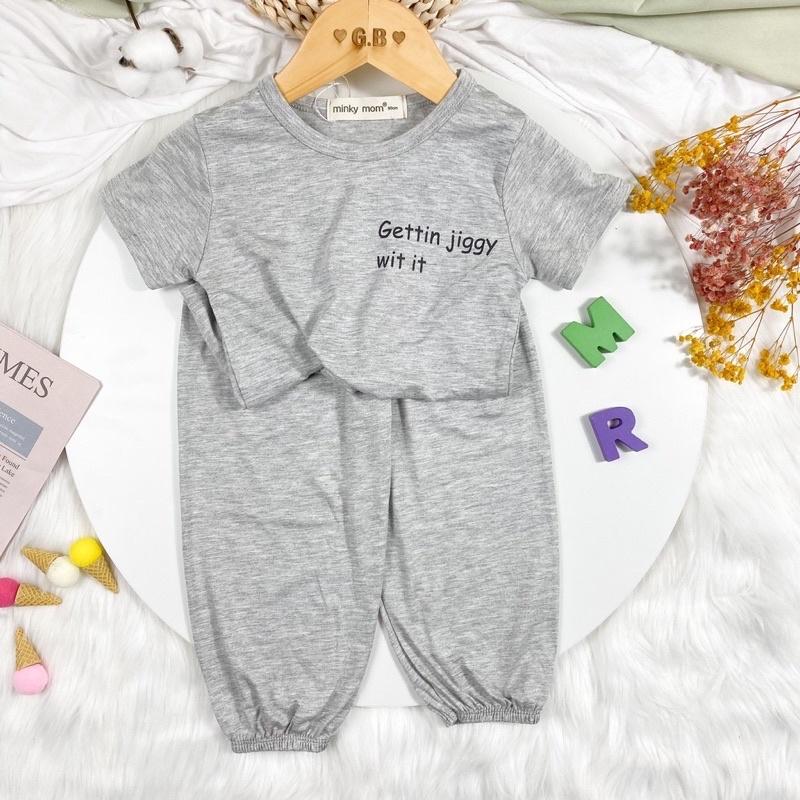 Bộ thun dài co giãn mềm mịn cho bé có clip ở cuối