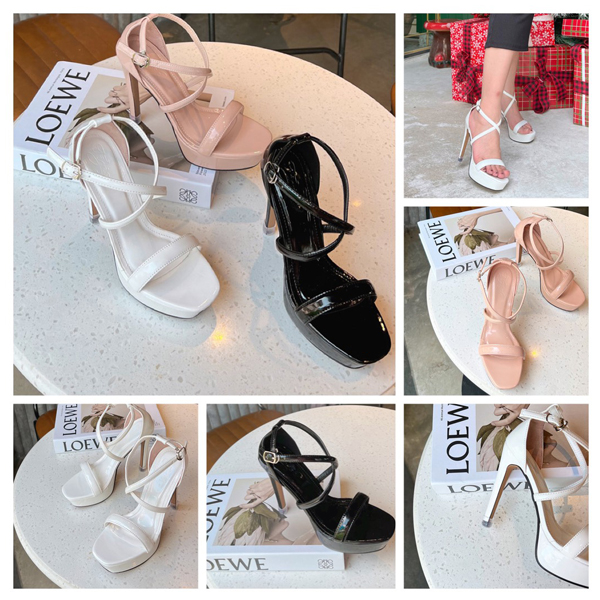 Giày Sandal Cao Gót 12 cm Quai Mảnh Thời Trang Mặc Áo Dài. Đầm Dạ Hội, Quần Ống Rộng Culottes