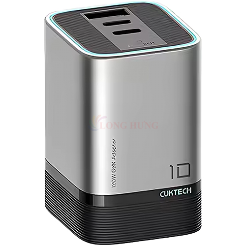 Cốc sạc Cuktech 10 GaN Mini 1USB 2Type-C 120W AD1203P - Hàng chính hãng
