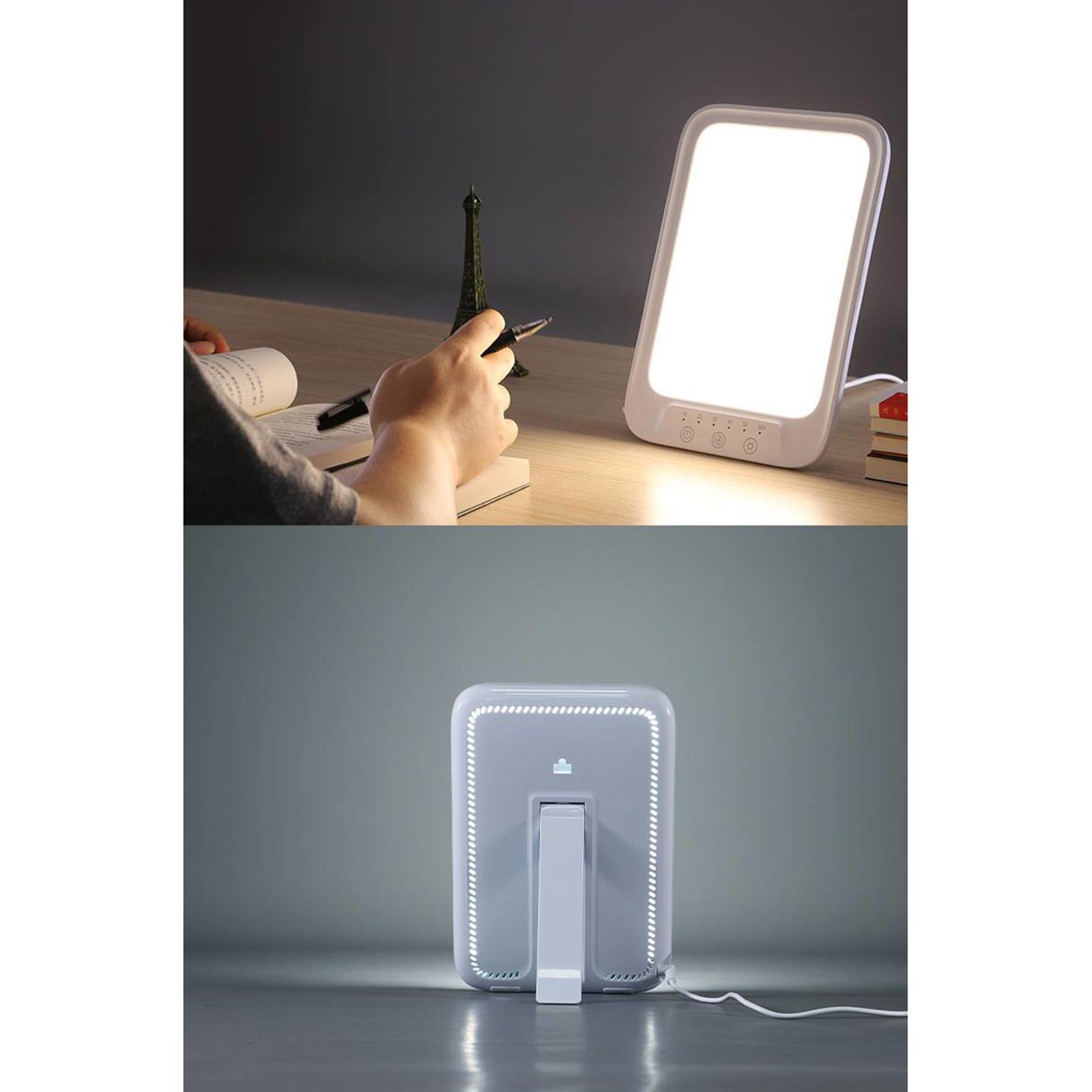 LED Daylight Lamp 20000 Lux Cool & Warm Light Therapy Lamp Against Depression with Timer Memory Function Holder