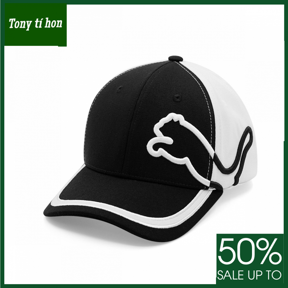 Tony tí hon - Mũ/nón kết lưỡi trai PM bít đuôi thêu báo sư tử bên thời trang nam nữ cao cấp - màu xanh đen