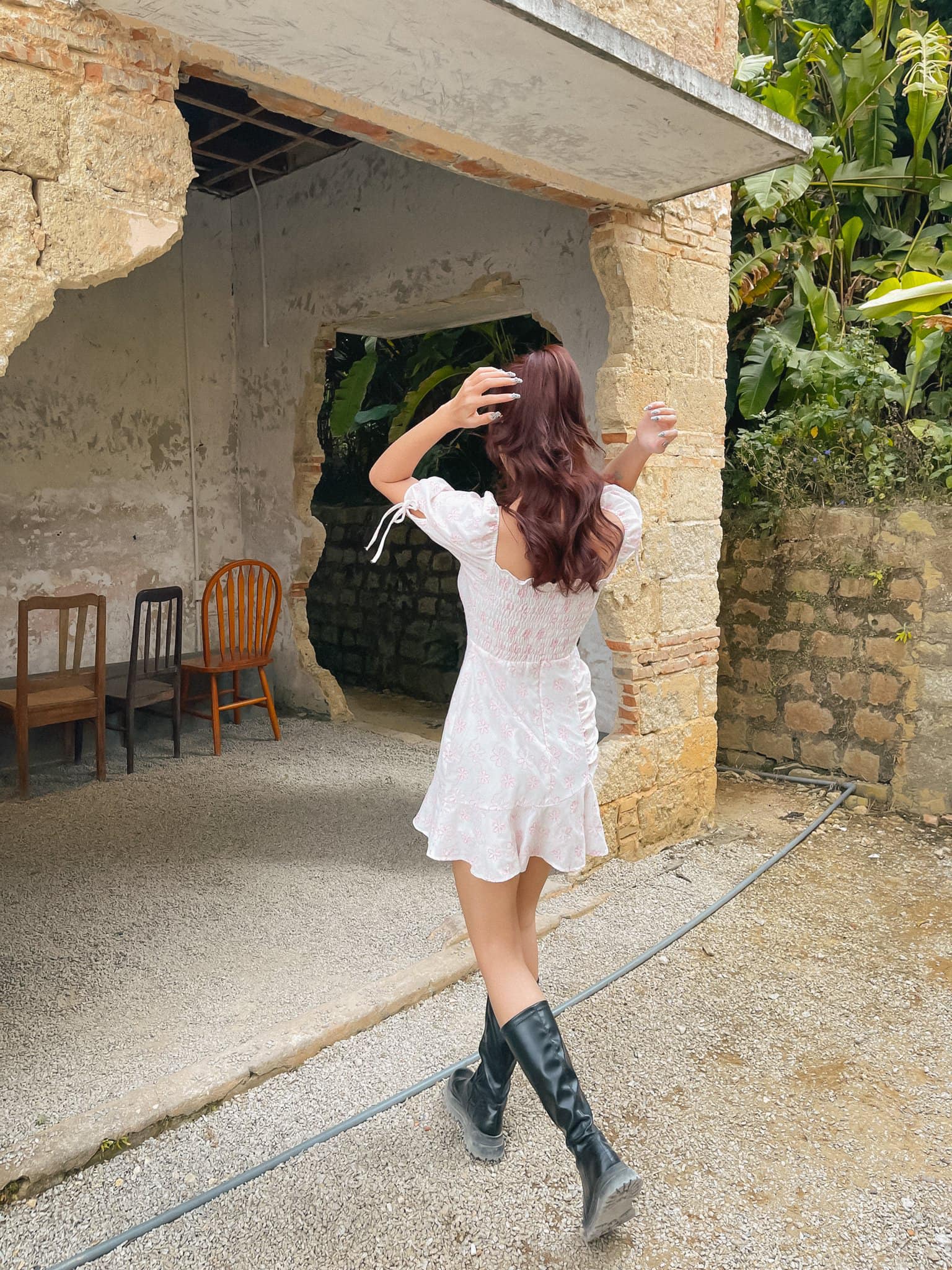 Đầm hoa cổ vuông Heull Dress Gem clothing SP060520