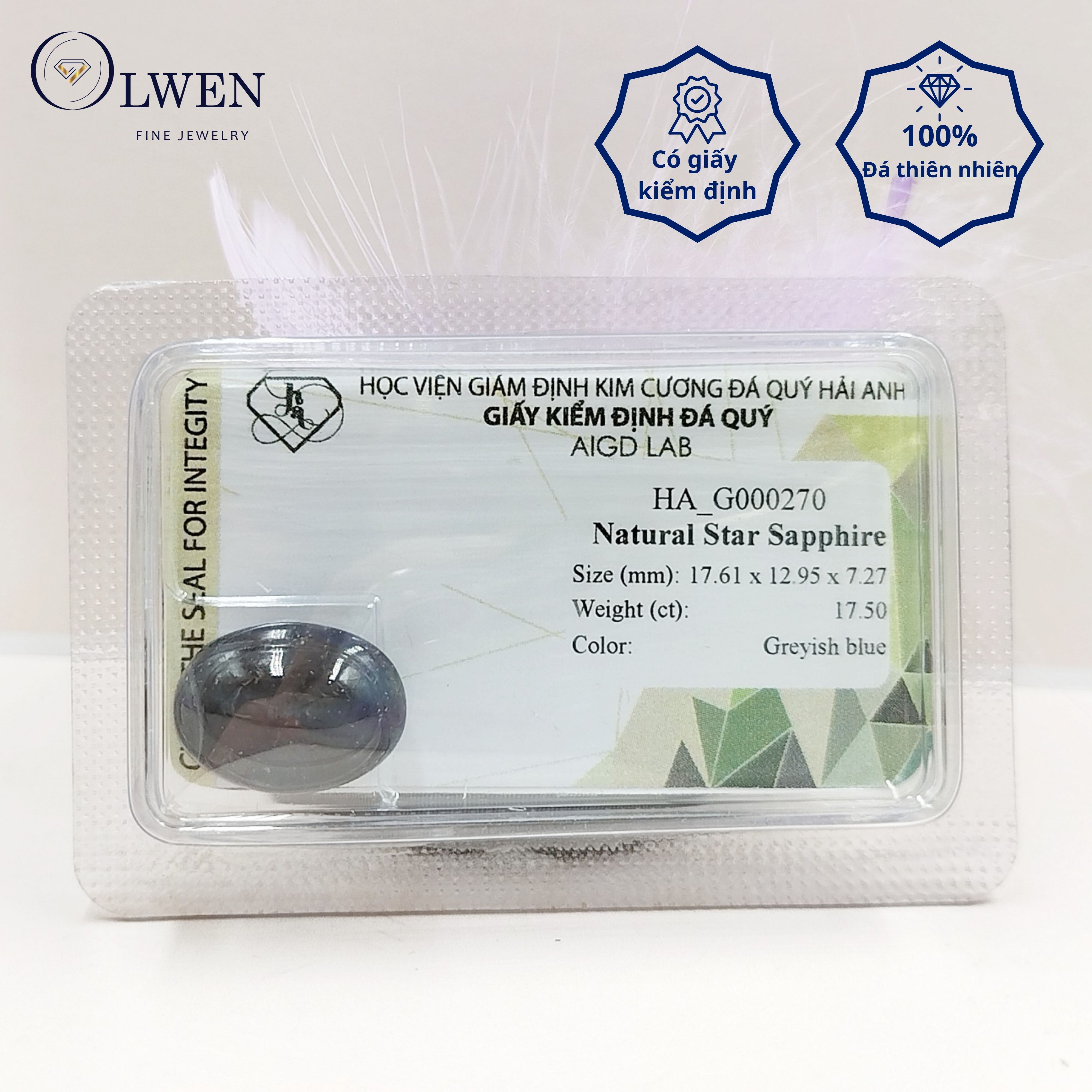 Viên đá Sapphire thiên nhiên HA-G000270