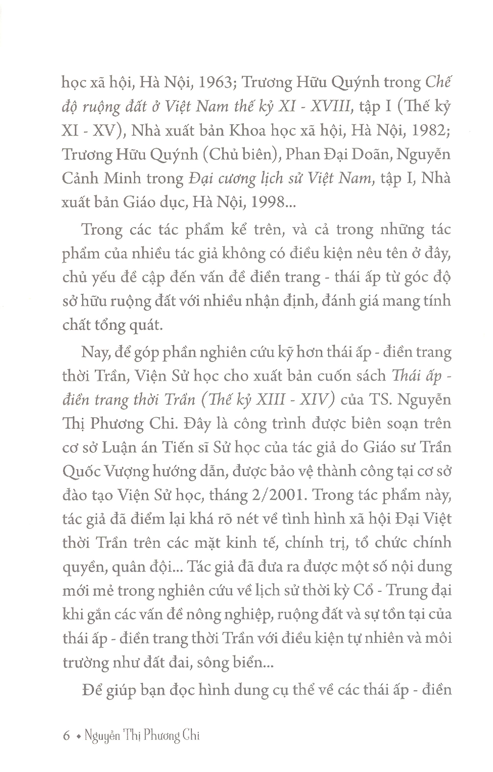 Thái Ấp - Điền Trang Thời Trần (Thế kỷ XIII - XIV)