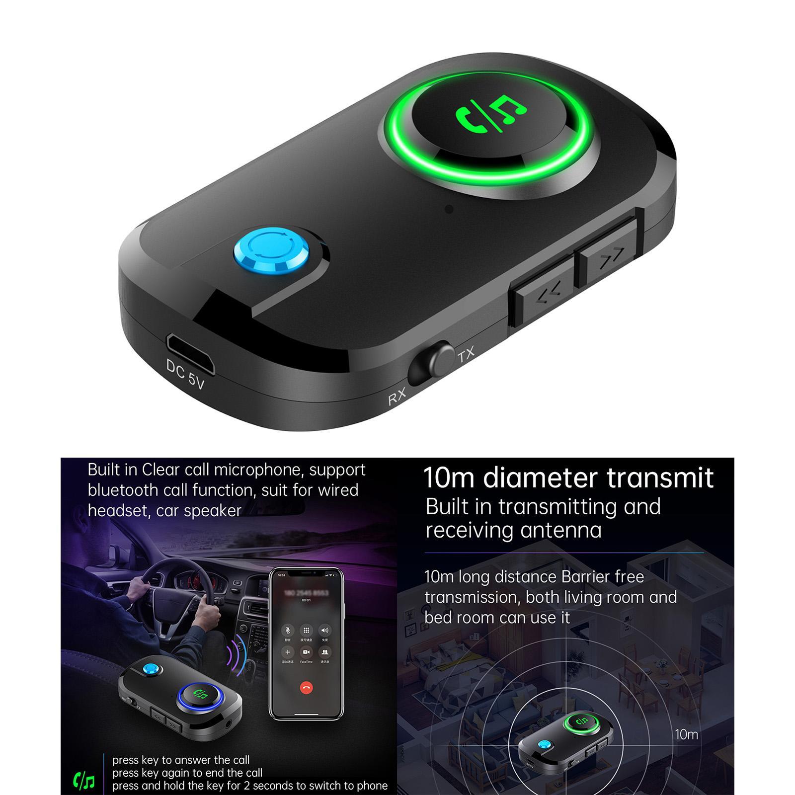 2-in-1 Car Bluetooth Audio Adapter Transmitter and Receiver Multifunction