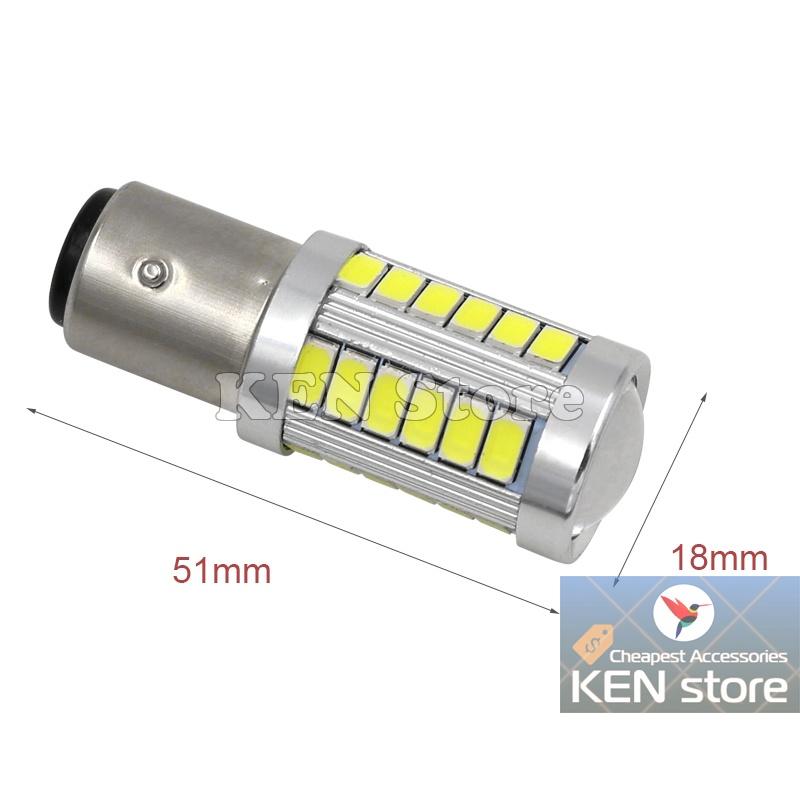 Bóng LED 1157 BAY15D P21/5W làm bóng hậu đèn phanh dành cho ô tô xe máy Chớp F1 / Không chớp 33smd 5630