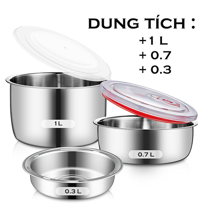 Hộp cơm điện hâm nóng và nấu chín đồ ăn 3 ngăn inox cao cấp dung tích 2 lít