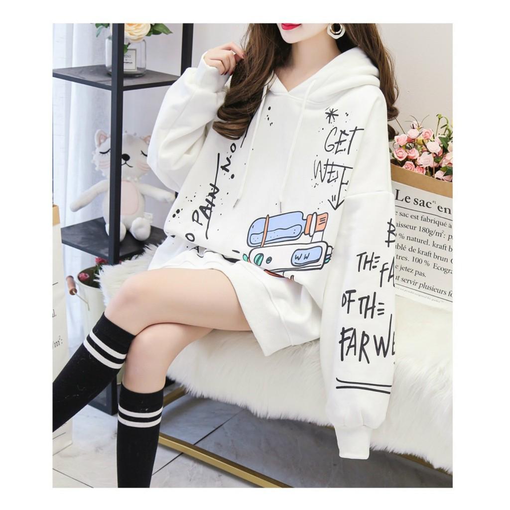 Áo Khoác nỉ Hoodie nữ cute phong cách Hàn Quốc mùa đông 2020 KN4