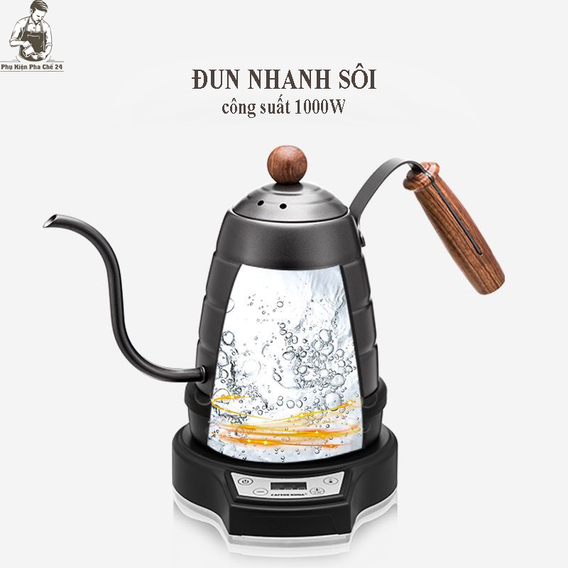 Ấm Bếp Đun Siêu Tốc 700ml Rót Nước Pha Pour Over, Drip Cafede Kona