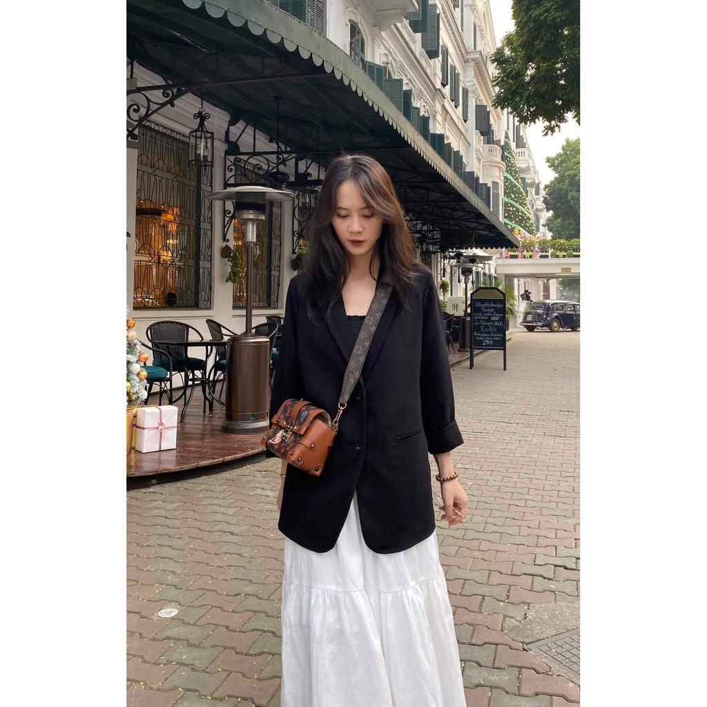 ÁO BLAZER NỮ SỌC KẺ CARO 2 LỚP