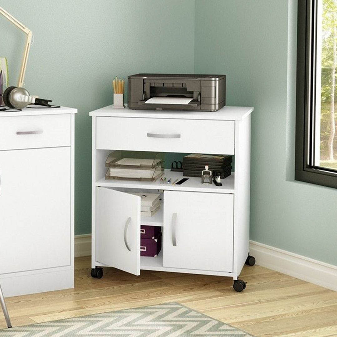 Kệ để máy in gỗ hiện đại SMLIFE Pikila | Gỗ MDF dày 17mm chống ẩm | D60xR50xC71cm