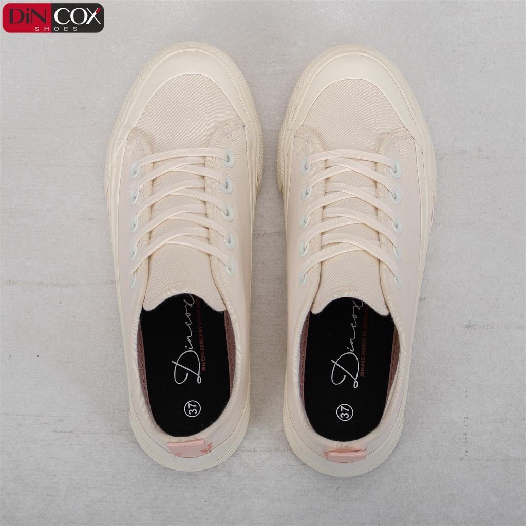 Giày Sneaker Vải Nữ DINCOX C20 Nữ Tính Sang Trọng Off/White