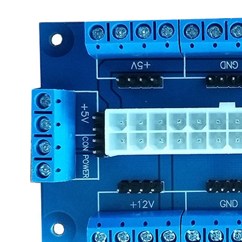 2 Set 24 Pins Benchtop PC Power Board Computer Breakout Module Adapters