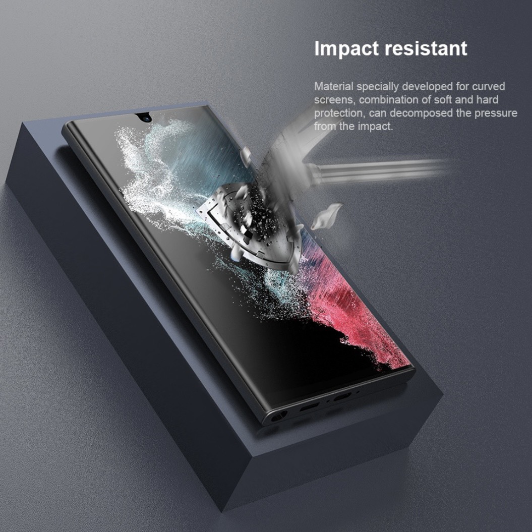Miếng dán màn hình cho Samsung Galaxy S23 Ultra/ S23 Plus Nillkin Impact Resistant Curved Film (Bộ 2 Miếng) - Hàng Chính Hãng