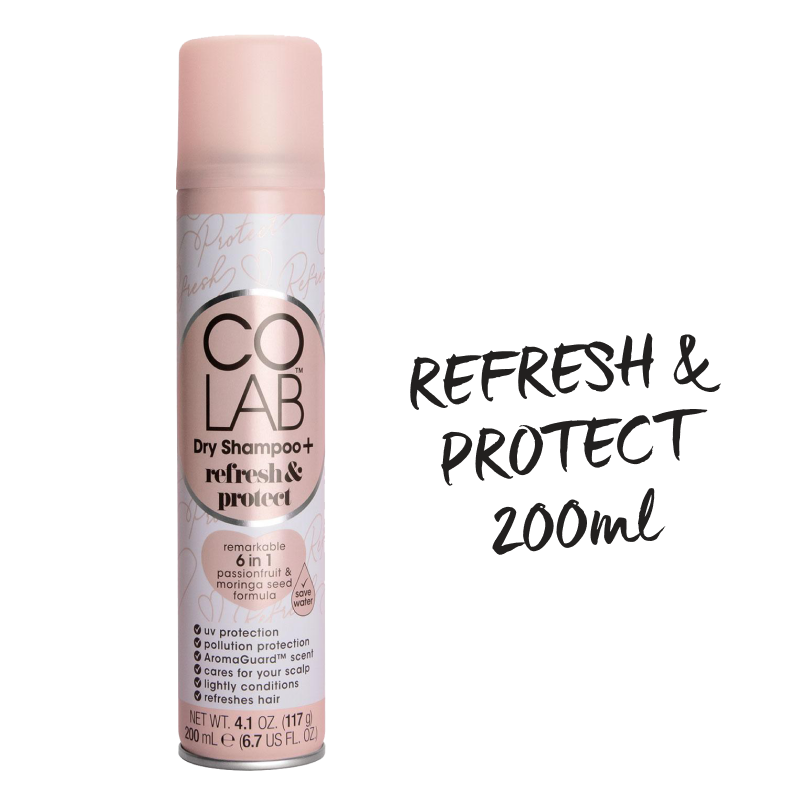 Dầu Gội Khô COLAB Plus Refresh &amp; Protect | Khử Mùi Hôi, Công Thức 6 Trong 1 Bảo Vệ Tóc Khỏi Tia UV Và Ô Nhiễm Môi Trường (200ml)