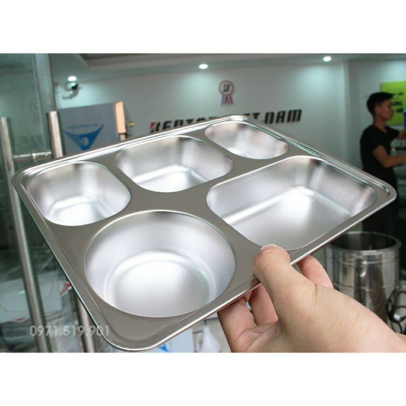 Khay Đựng Cơm Văn Phòng Inox Cao Cấp Có Nắp Đậy Tiện Dụng
