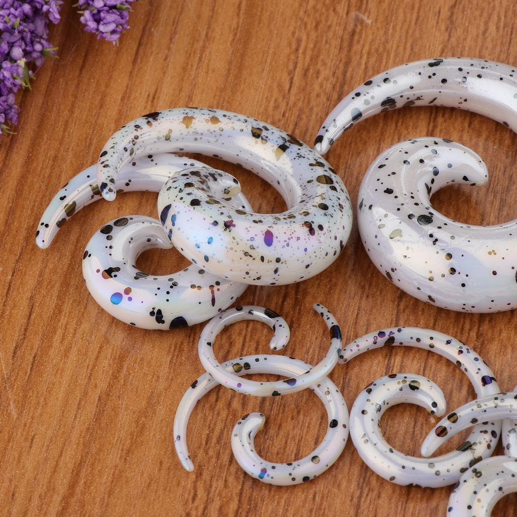 8x Acrylic Spiral Snail Ear Gauges Tunnels Expander Stretching